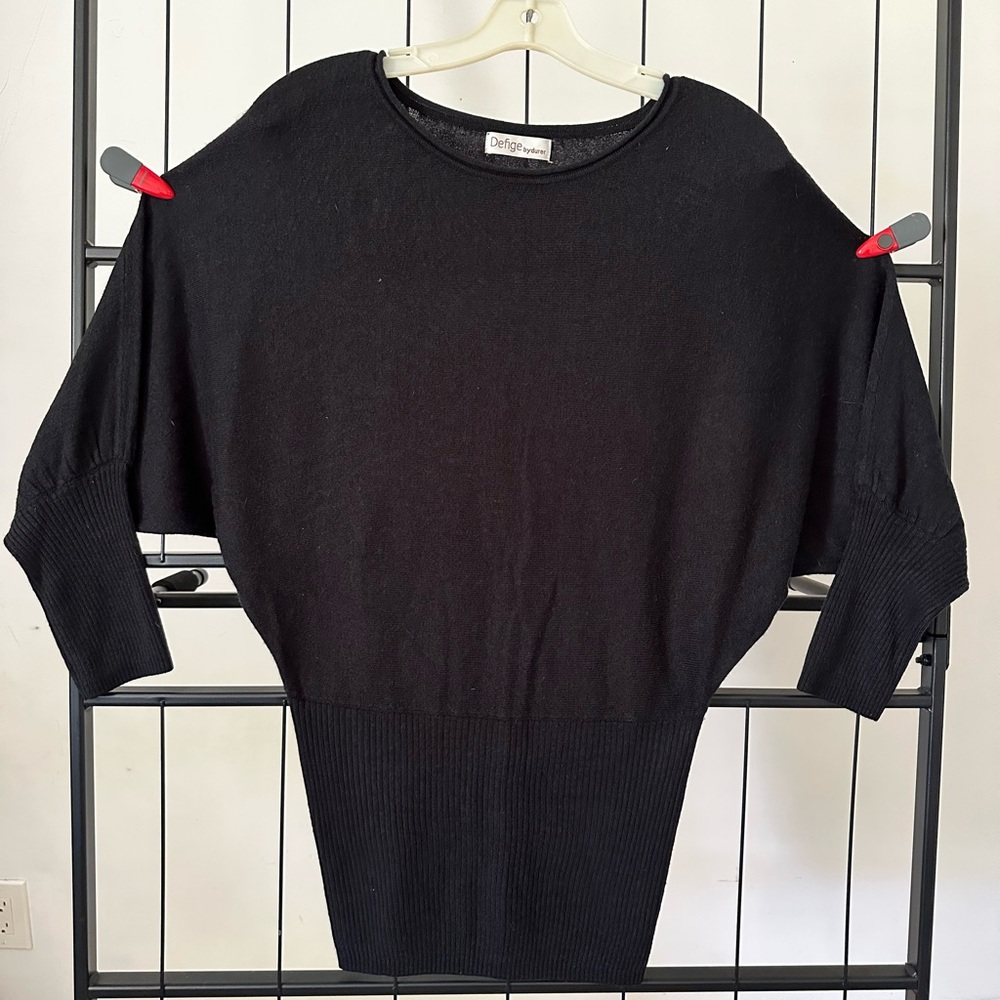 INC International Concepts Black Women's Sweater